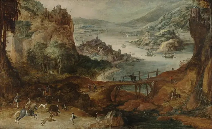 獵野豬的河景