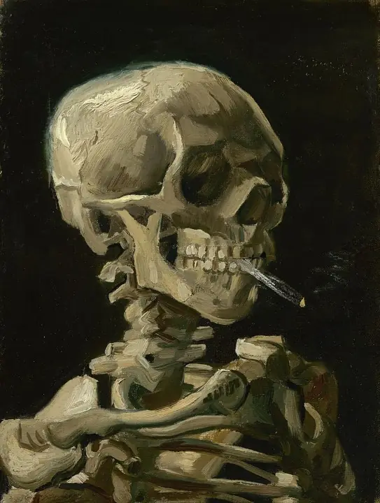 含著香煙的骸骨